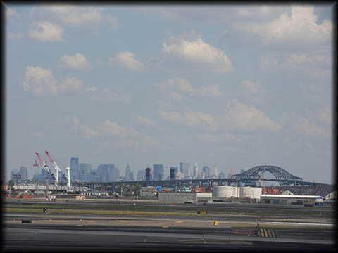 Blick auf die Skyline von New York